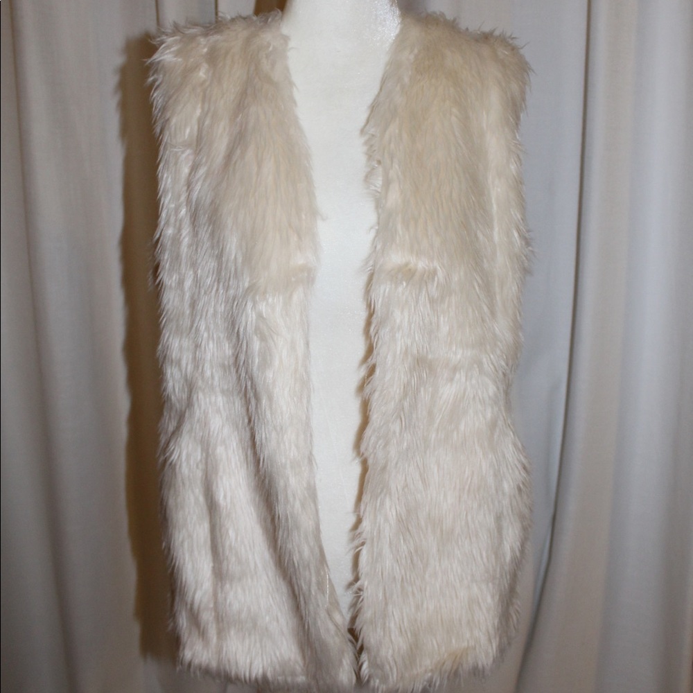 Ivory Faux Fur Vest